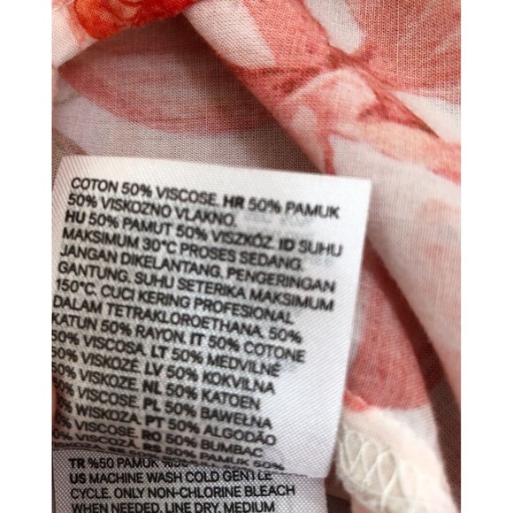 H&M V-Neck Balloon-Sleeved Feminine Romantic Summer Floral Flared Mini Dress S - Picture 12 of 16